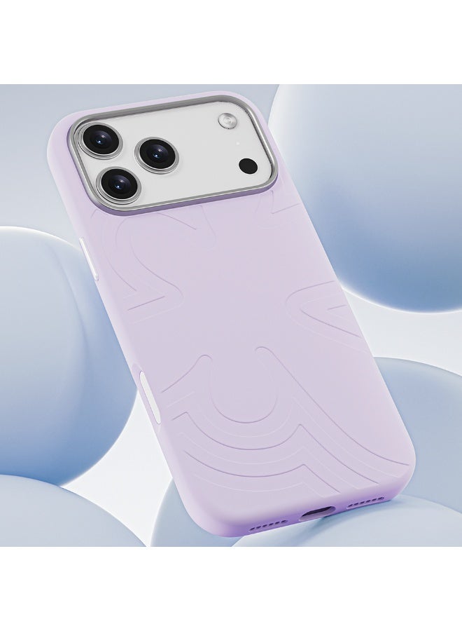iPhone 17 Pro Max Silicone Case with Magnetic Ring, Metal Buttons & Metal Camera Guard, Luxury Shockproof Slim Protective Cover-Sky Blue - Image 4