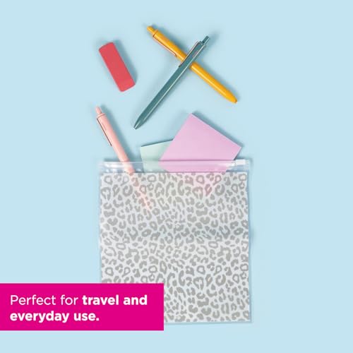 Miamica Women's Quart Sized Resealable Toiletry Bag & Travel Packing Organizers, Hibiscus, 12 Pack - Image 5