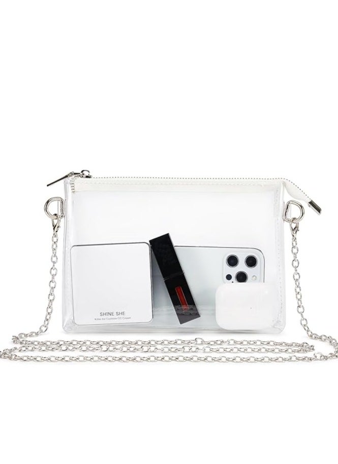 MIXDE Clear Purse for Women, Clear Bag Stadium Approved, See Through Clear Handbag for Concerts Sports Events  - Image 1