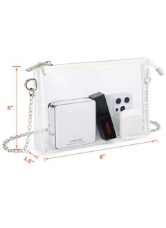 MIXDE Clear Purse for Women, Clear Bag Stadium Approved, See Through Clear Handbag for Concerts Sports Events  - Image 2