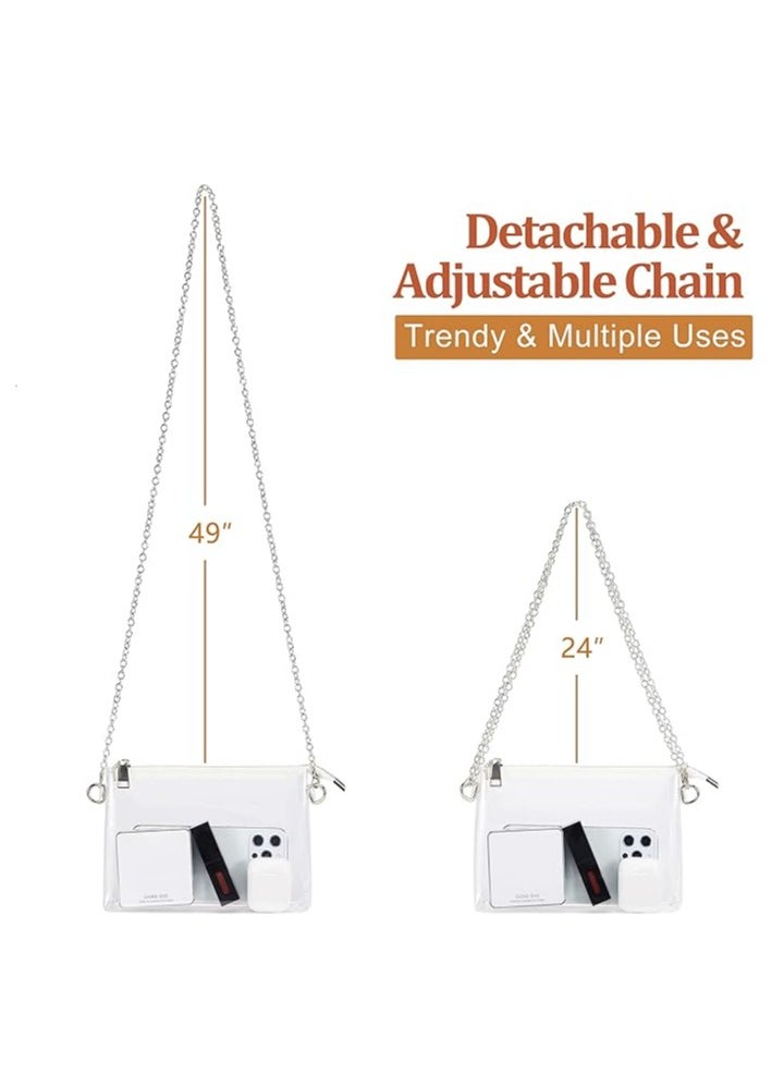 MIXDE Clear Purse for Women, Clear Bag Stadium Approved, See Through Clear Handbag for Concerts Sports Events  - Image 3