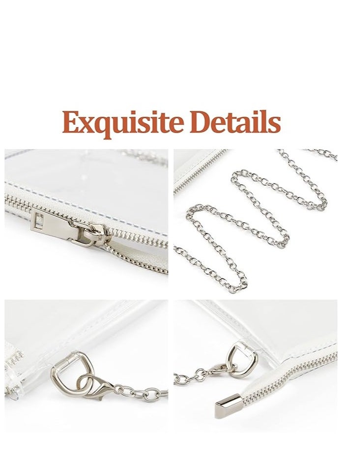 MIXDE Clear Purse for Women, Clear Bag Stadium Approved, See Through Clear Handbag for Concerts Sports Events  - Image 5