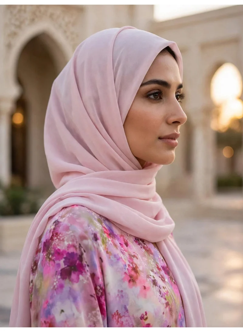 Ikkxa  Floral Printed Abaya with Draped Hijab and Wide Sleeves for Women | Best Price UAE