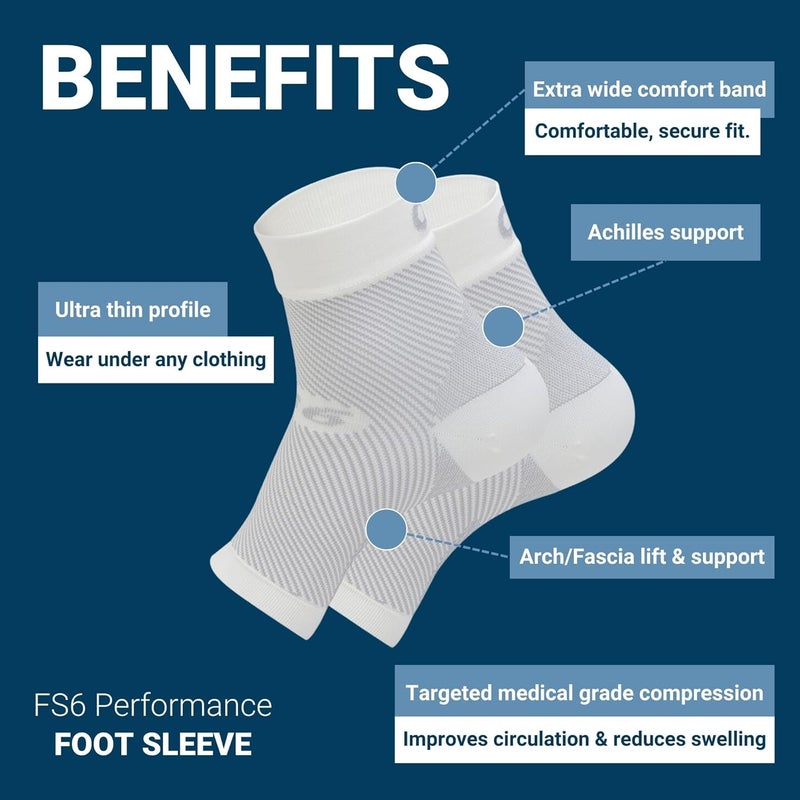 OS1st FS6 Plantar Fasciitis Foot Sleeves (One Pair) for Plantar Fasciitis Pain, Heel and Arch Pain, and Arch Support - Image 5