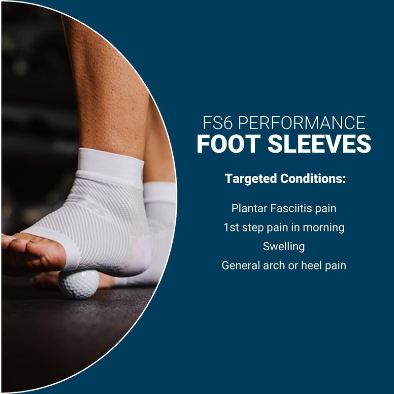 OS1st FS6 Plantar Fasciitis Foot Sleeves (One Pair) for Plantar Fasciitis Pain, Heel and Arch Pain, and Arch Support - Image 4