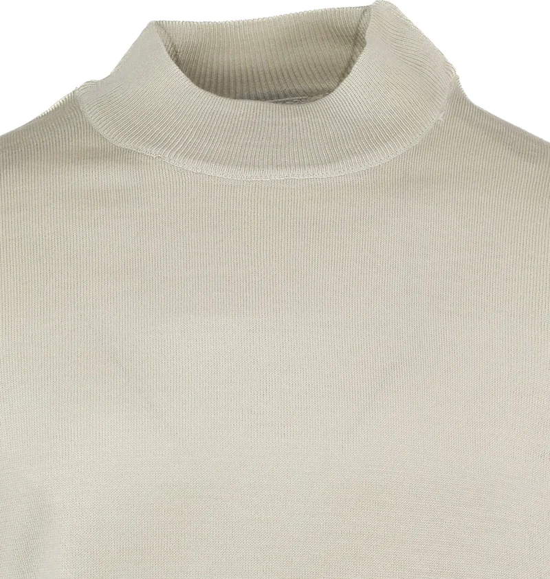 Oppland Men's Long Sleeve Half Turtleneck Classic Model Comfortable Cut Full Pattern Wool Woven Sweater