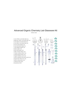 Glass Advanced Chemistry Lab Glassware Kit 24/40 Glass Adapter Flask Condenser Funnel Stopper Joint Clip Distillation Apparatus (29pcs) - pzsku/ZFA056D411EEC34CC287CZ/45/_/1732336984/55e08f6e-7f0b-4236-9aff-f77aa7cb7b53