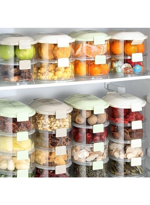 MELUDI - MELUDI Airtight containers for condiments 5layer Storage Box Stackable Kitchen Condiment Jars with Lids Leak Proof And Food Freshkeeping Box For Fruit Snack And Spice 1 pcs - Image 1