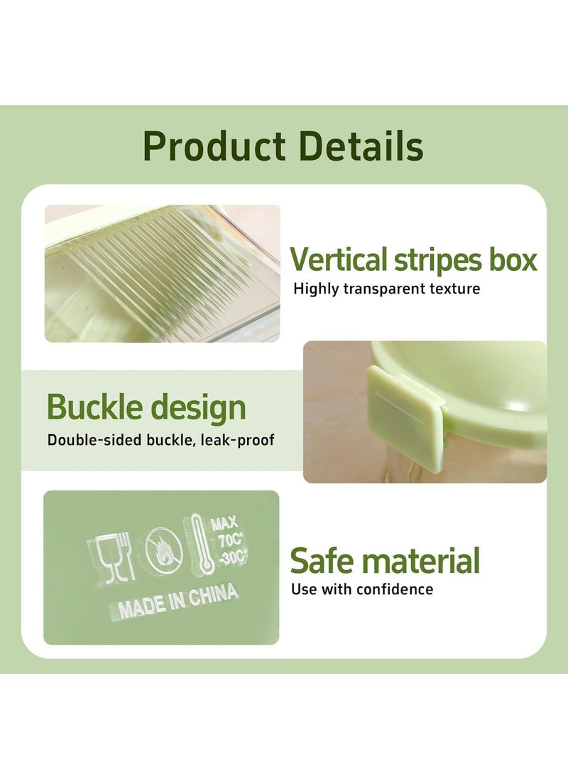 MELUDI - MELUDI Airtight containers for condiments 5layer Storage Box Stackable Kitchen Condiment Jars with Lids Leak Proof And Food Freshkeeping Box For Fruit Snack And Spice 1 pcs - Image 1