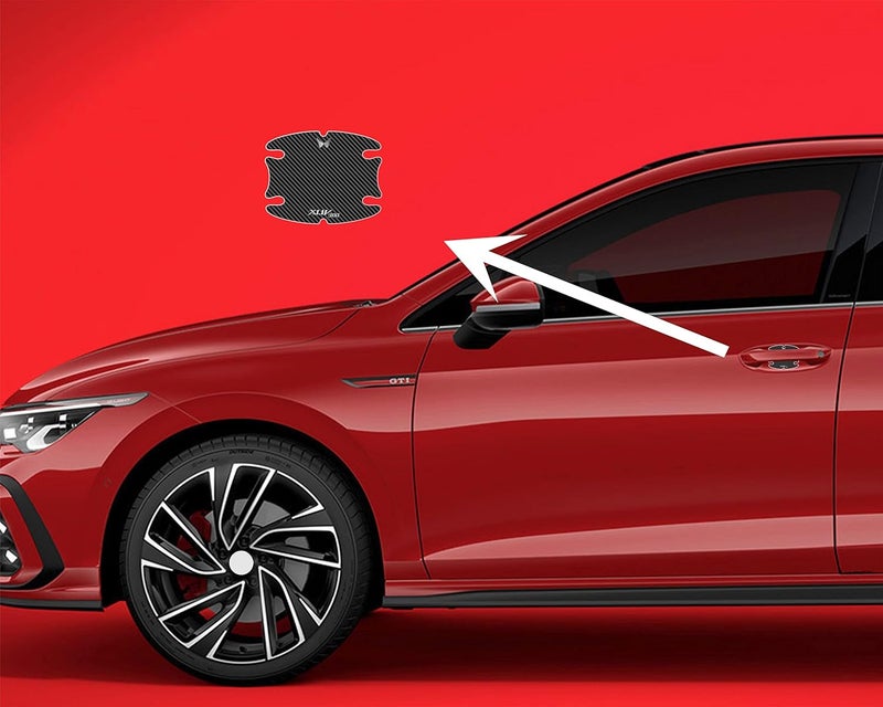 BIG FLAG BFRC 3D Gel Finish Car Door Carbon Fiber Handle Cup Scratch Guard Sticker Universal for Specific Brand (Pack of 4) (MRDRCFVAR) (XUV3OO_New_L0G0) - Image 2