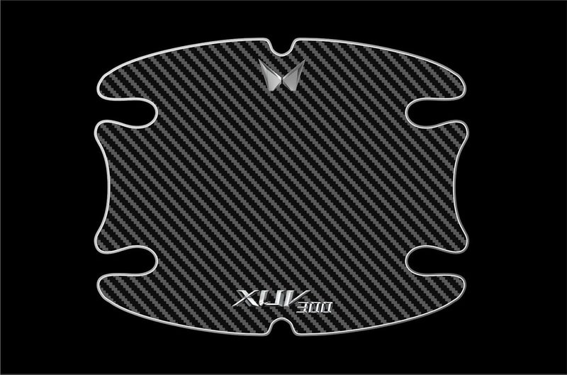 BIG FLAG BFRC 3D Gel Finish Car Door Carbon Fiber Handle Cup Scratch Guard Sticker Universal for Specific Brand (Pack of 4) (MRDRCFVAR) (XUV3OO_New_L0G0) - Image 1