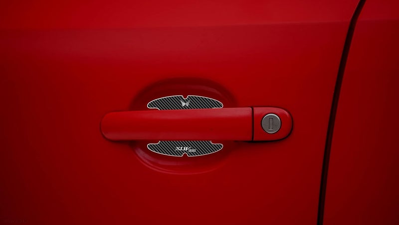 BIG FLAG BFRC 3D Gel Finish Car Door Carbon Fiber Handle Cup Scratch Guard Sticker Universal for Specific Brand (Pack of 4) (MRDRCFVAR) (XUV3OO_New_L0G0) - Image 3