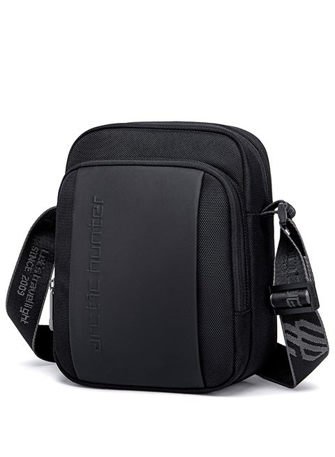 K00542 9.7-inch Men Casual Shoulder Bags Waterproof Crossbags Black