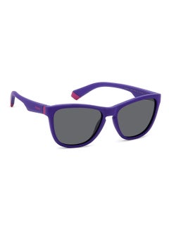 Polaroid Kids Unisex Polarized Rectangular Sunglasses - Pld 8056/S Violet Millimeter - Lens Size: 49 Mm  - Image 2