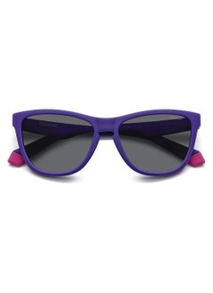 Polaroid Kids Unisex Polarized Rectangular Sunglasses - Pld 8056/S Violet Millimeter - Lens Size: 49 Mm  - Image 4