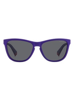 Polaroid Kids Unisex Polarized Rectangular Sunglasses - Pld 8056/S Violet Millimeter - Lens Size: 49 Mm  - Image 3