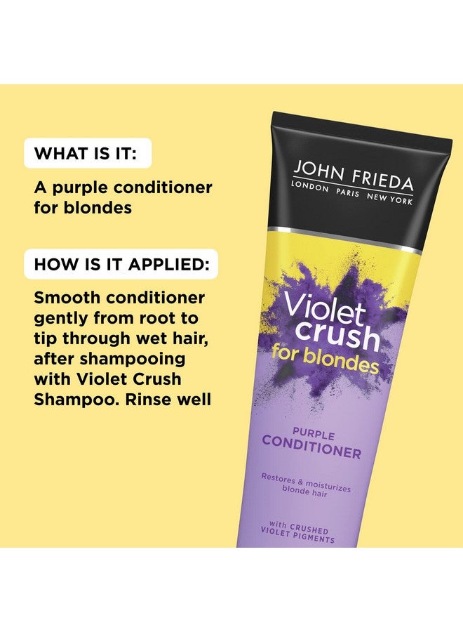 John Frieda Violet Crush Purple Conditioner, Conditioner for Brassy Blonde Hair, with Violet Pigments, 8.3 Ounce - Image 3