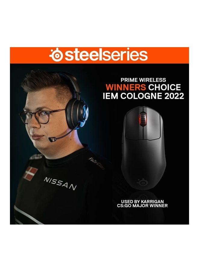 SteelSeries Prime Mini Wireless Gaming Mouse, 5 Buttons, 100-18,000 in 100 CPI Increments, Optical Sensor, Prestige OM, Ergonomic, Black Matte | 62426 - Image 2