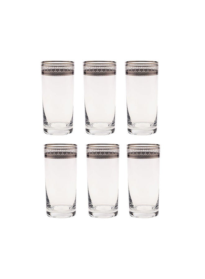 Villeroy & Boch 6-Piece Palace Platinum Long Drink Glasses  - Image 2