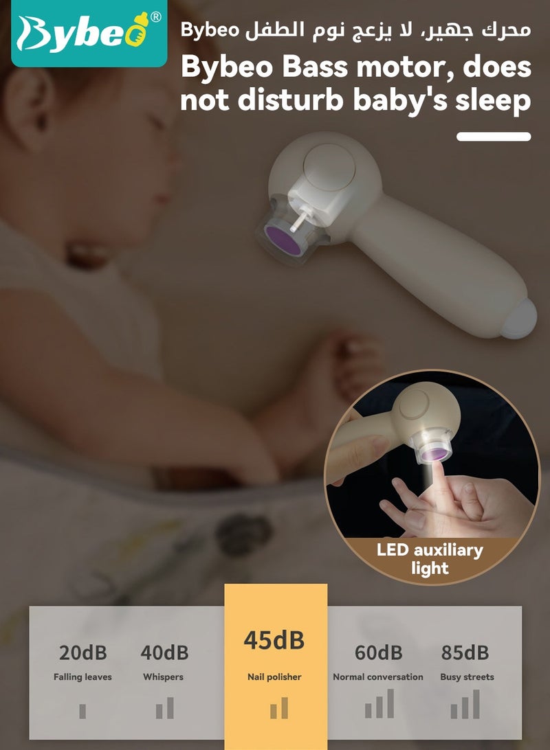 بيبو مقص أظافر للأطفال 2 في 1، ماكينة تشذيب كهربائية + مقص أظافر، مجموعة مبرد أظافر للأطفال مع إضاءة LED، و6 وسادات صنفرة بأحجام مختلفة، مناسبة للأطفال حديثي الولادة أو البالغين للعناية بأصابع القدم والأظافر - Image 5