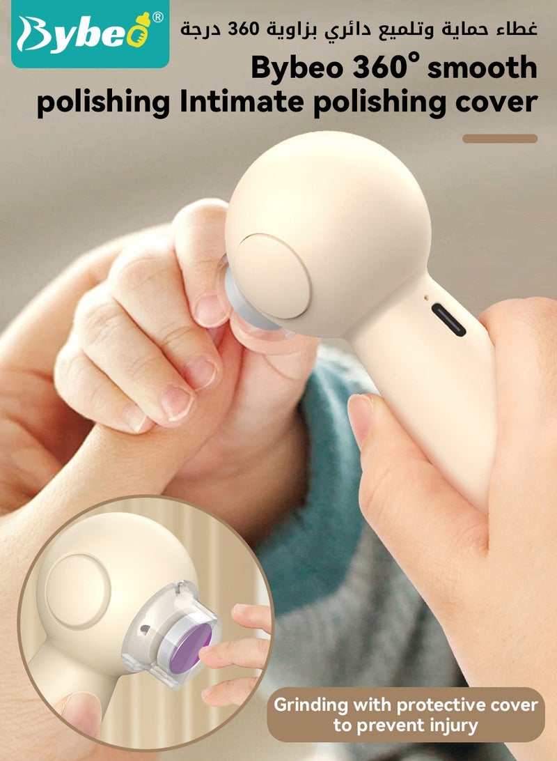 بيبو مقص أظافر للأطفال 2 في 1، ماكينة تشذيب كهربائية + مقص أظافر، مجموعة مبرد أظافر للأطفال مع إضاءة LED، و6 وسادات صنفرة بأحجام مختلفة، مناسبة للأطفال حديثي الولادة أو البالغين للعناية بأصابع القدم والأظافر - Image 4