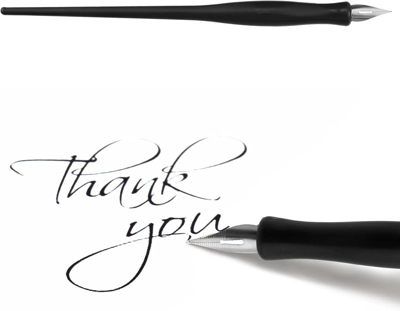 Zonon 2 Sets Oblique Calligraphy Dip Pen Set Include 2-in-1 Calligraphy Oblique Pen or Straight Holder with 8 Pcs Replacement Nibs - Image 5