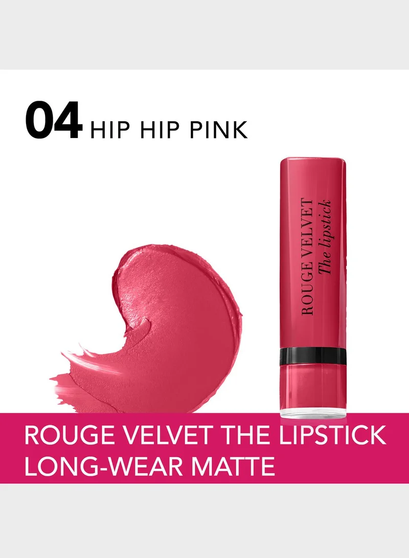 BOURJOIS PARIS Bourjois Rouge Velvet The Lipstick – 04 – Hip Hip Pink 2.4g