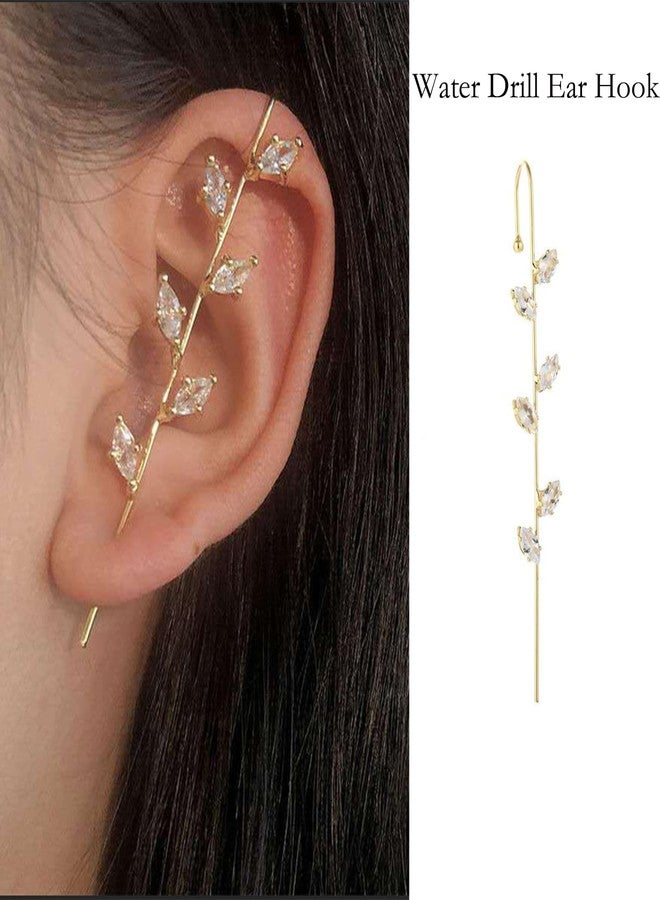 FFZDENA 3 Pcs Ear Cuff Earrings, Earcuffs For Women Fashion, Geometric Shape Ear Cuffs With Crystals, Hypoallergenic Metal Clip Earrings, Gold Earcuffs Earrings For Women For Formal Occasions - Image 4