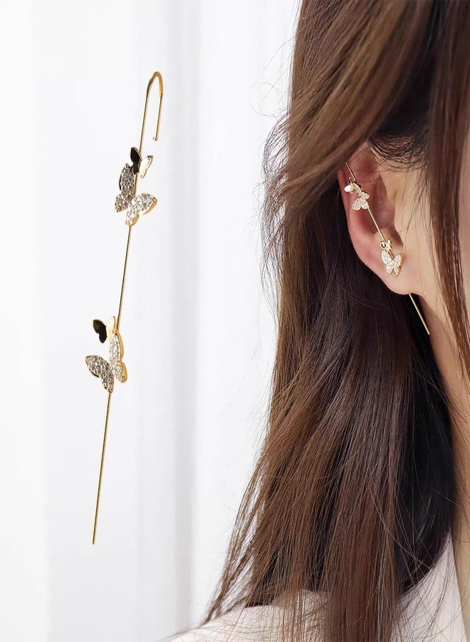 FFZDENA 3 Pcs Ear Cuff Earrings, Earcuffs For Women Fashion, Geometric Shape Ear Cuffs With Crystals, Hypoallergenic Metal Clip Earrings, Gold Earcuffs Earrings For Women For Formal Occasions - Image 5