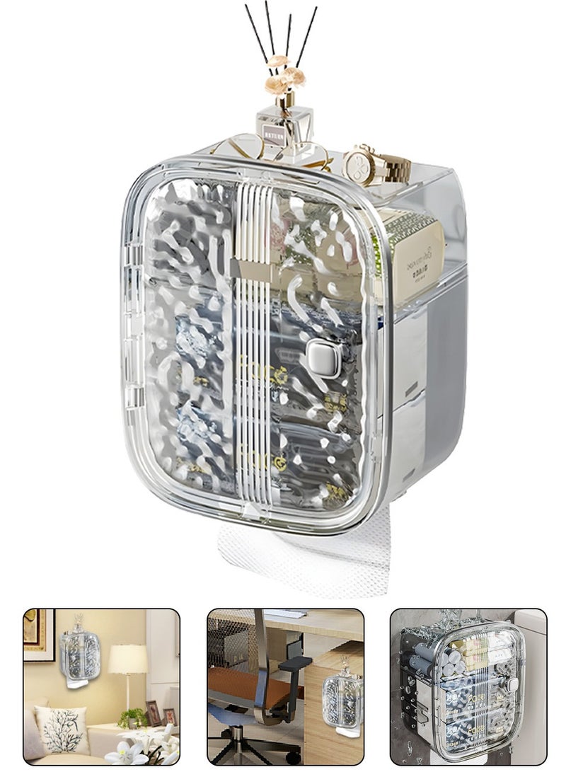 Waterproof Tissue Box,Toilet Paper Holder, Wall Mounted Paper Towel Box,Bathroom Paper Towel Dispenser - Image 1