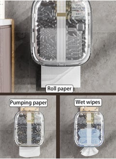 Generic Waterproof Tissue Box,Toilet Paper Holder, Wall Mounted Paper Towel Box,Bathroom Paper Towel Dispenser  - Image 2
