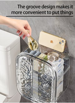 Generic Waterproof Tissue Box,Toilet Paper Holder, Wall Mounted Paper Towel Box,Bathroom Paper Towel Dispenser  - Image 4