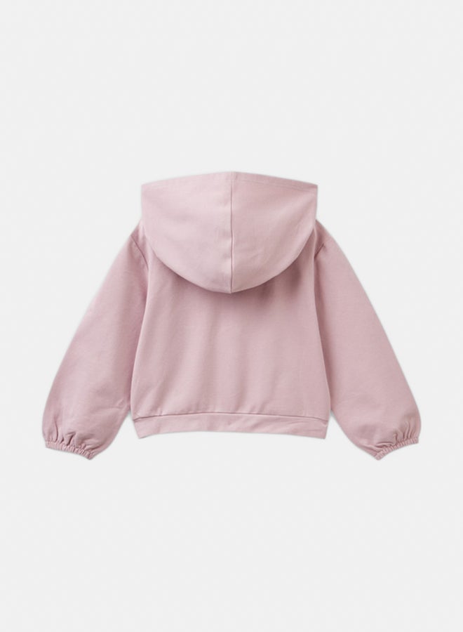 بينيتون سويتر بنات قصير بتفاصيل مخططة - Image 3