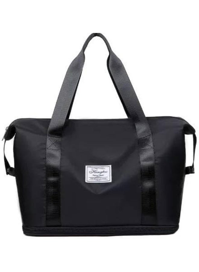 A versatile, foldable, waterproof travel bag with a bottom expansion joint for increased capacity, suitable for trips, the gym, and easily carrying travel essentials. - Image 3