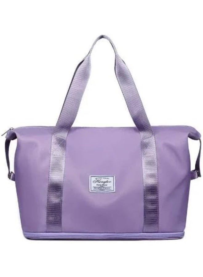 A versatile, foldable, waterproof travel bag with a bottom expansion joint for increased capacity, suitable for trips, the gym, and easily carrying travel essentials. - Image 5
