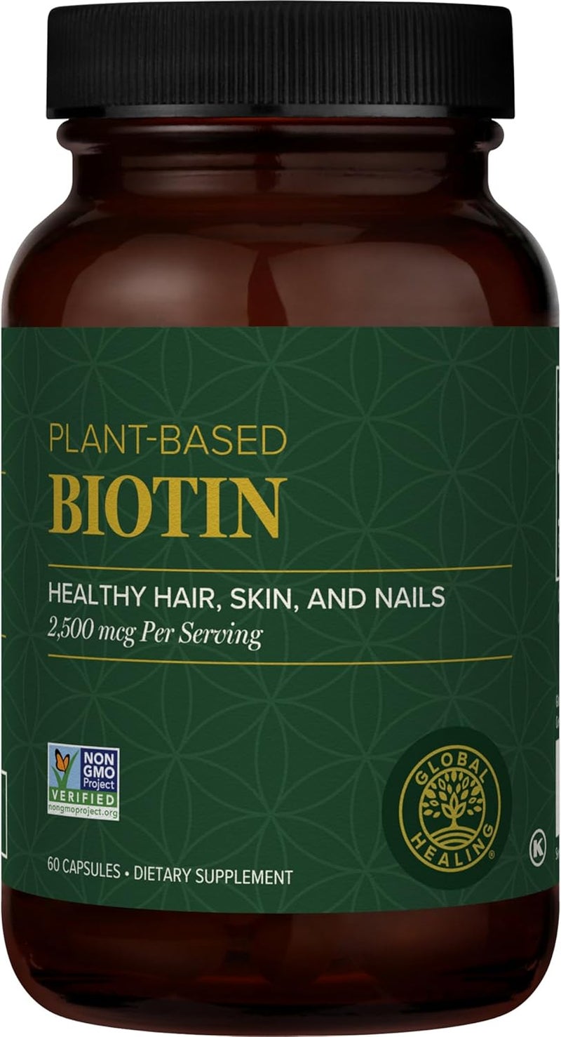 Global Healing Center  Biotin Vitamin B7 Biotin for Hair Growth Supplement Vitamins Supports Radiant Skin and Stronger Nails Hair Loss Vitamins for Women and Men More Than The 1000mcg - Image 1