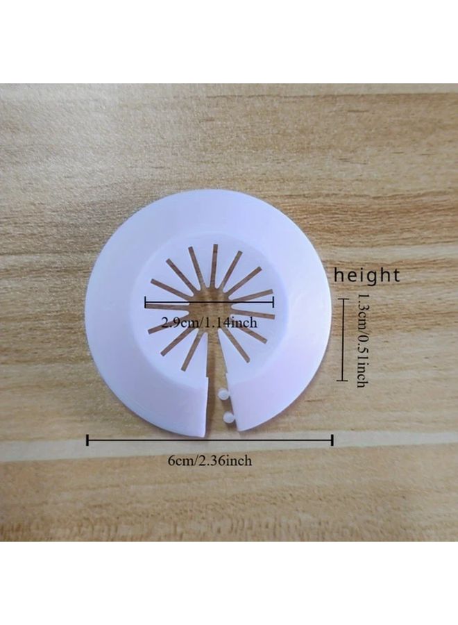 10pcs White Plastic Radiator Cover Wall Mount Decorative Water Drain Sleeves - Image 3