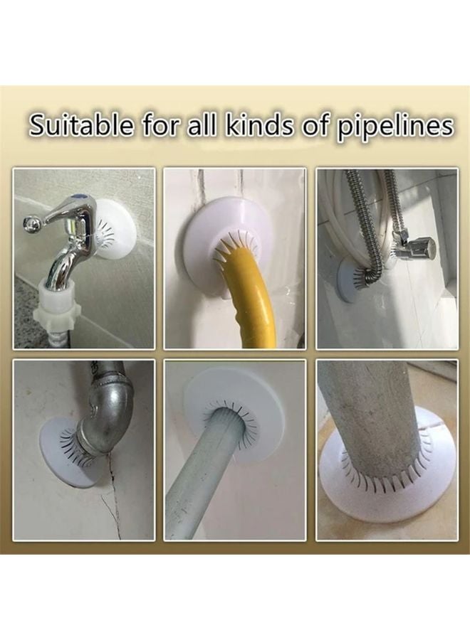 10pcs White Plastic Radiator Cover Wall Mount Decorative Water Drain Sleeves - Image 5