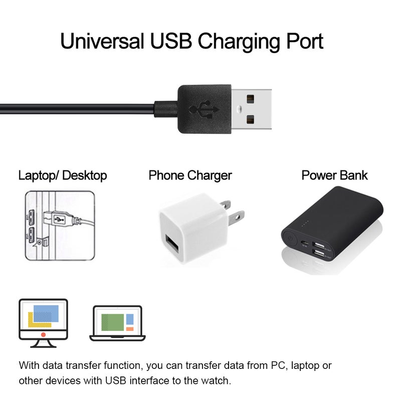 Smart Watch Charging Cable Data Transfer Cable for TomTom Adventurer/Golfer 2/Runner 2/Runner 3/Spark/Spark 3 with USB Interface 1-meter Cable Smart Watch Charging Cables - Image 4