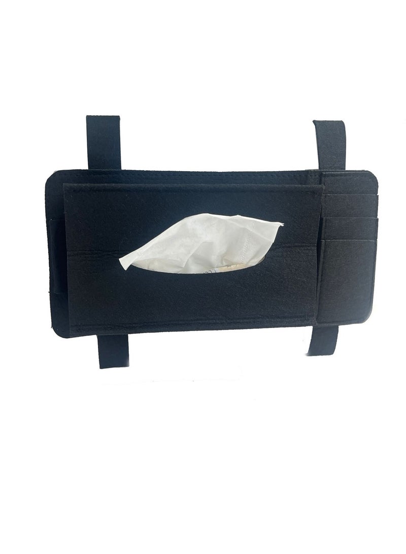 Car Sun Visor Tissue Box Felt Napkin Holder Hanging Car Sun Shade Storage bag - Image 1