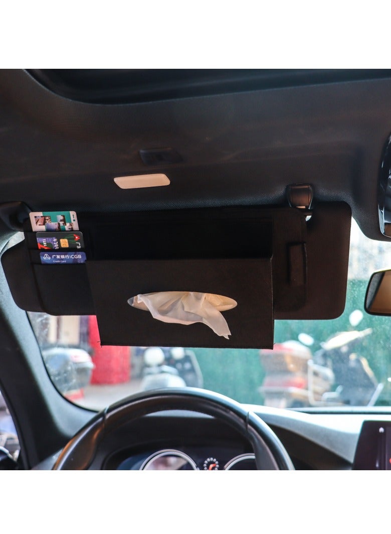 Car Sun Visor Tissue Box Felt Napkin Holder Hanging Car Sun Shade Storage bag - Image 3