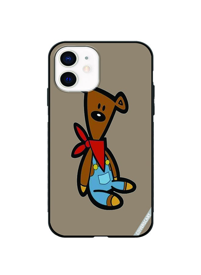 COVERSCART Protective Case Cover For Apple iPhone 12 Mr Bean Bear Design Multicolour
