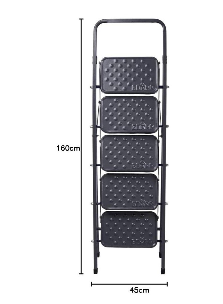 5-Step Wide Ladder, Dark Grey, Size L, L-WD-5 - Image 3