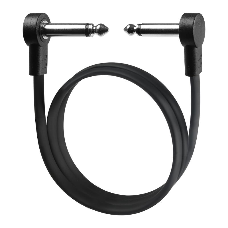 GOGHOST 24 Inch Guitar Patch Cables, 1/4" TS Right Angle Effect Pedal Flat Cables - Image 1