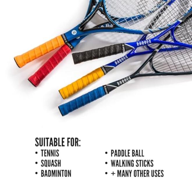 Multi-Sport Overgrip Tape for Tennis Badminton Squash Padel Rackets – Soft Durable Anti-Slip Grip with Eco-Friendly Cardboard Packaging - Image 4