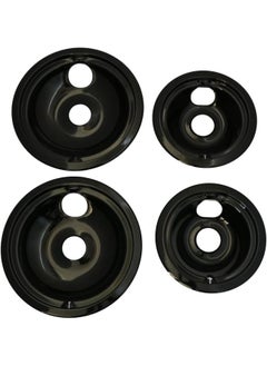 Kitchen Basics 101 Kitchen Basics 101 Wb31M20 And Wb31M19 Replacement Range Cooktop Porcelain Drip Pans For Ge - Includes 2 6-Inch And 2 8-Inch Pans, 4 Pack  - Image 1