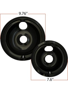 Kitchen Basics 101 Kitchen Basics 101 Wb31M20 And Wb31M19 Replacement Range Cooktop Porcelain Drip Pans For Ge - Includes 2 6-Inch And 2 8-Inch Pans, 4 Pack  - Image 2