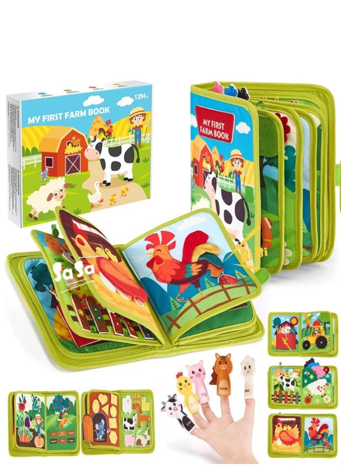 BELLSBERRY 20-in-1 Montessori Busy Book for Toddlers – Quiet Felt Activity Book for Life Skills, Sorting & Matching - Image 1