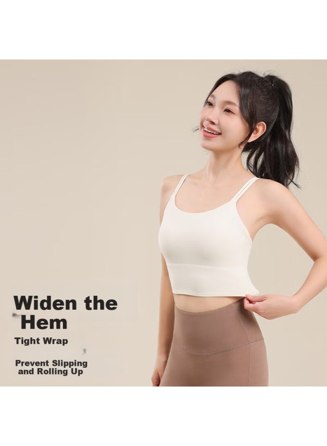 Liberal Freedom Sports Bra For Women, Running Anti-shock Fitness Vest, Thin Shoulder Straps, Pilates Training One-piece Bra, Camisole - Image 5