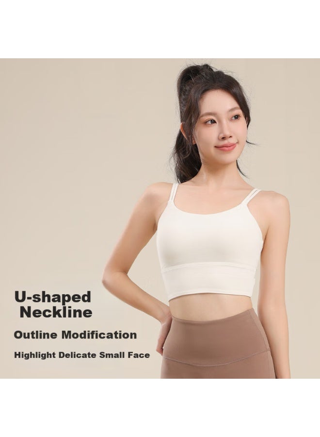 Liberal Freedom Sports Bra For Women, Running Anti-shock Fitness Vest, Thin Shoulder Straps, Pilates Training One-piece Bra, Camisole - Image 3